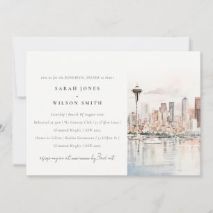 Seattle Washington Landscape Rehearsal Dinner Invitation