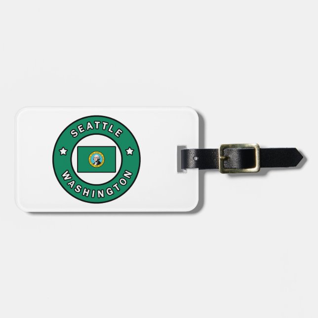 Seattle Washington Luggage Tag (Front Horizontal)
