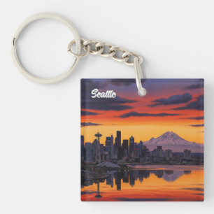 Seattle Washington Mt Rainier Sunset