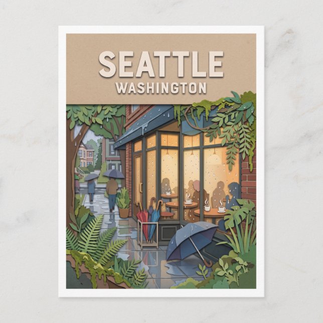 Seattle Washington Postcard (Front)