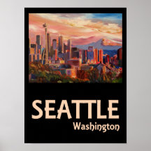 Seattle Washington Retro Travel