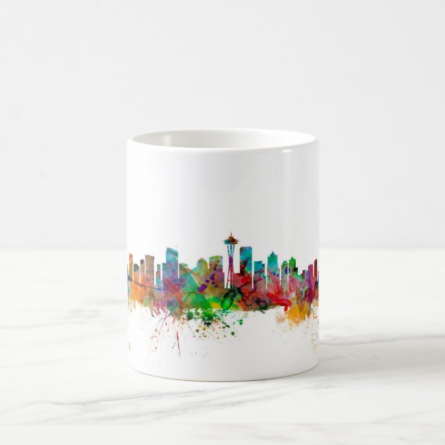 Seattle Washington Skyline Coffee Mug (Center)