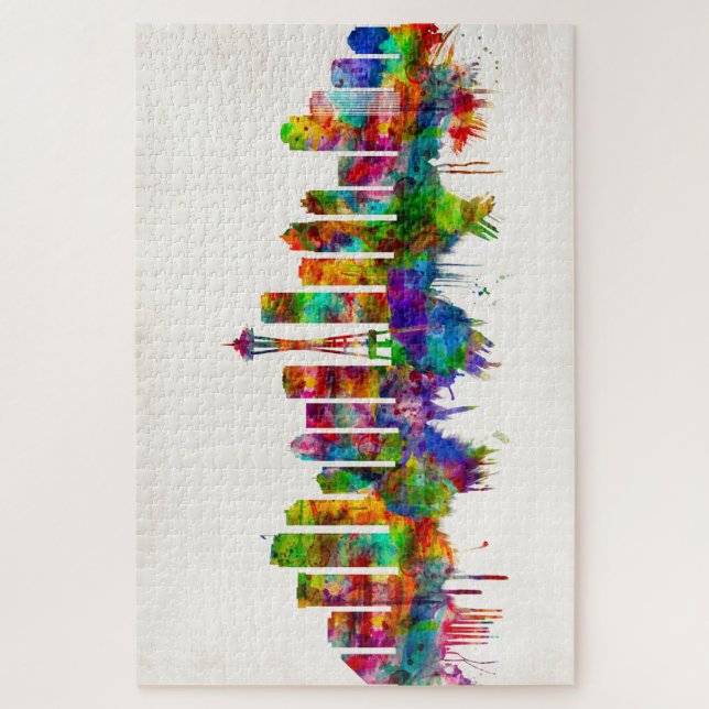 Seattle Washington Skyline Jigsaw Puzzle (Vertical)
