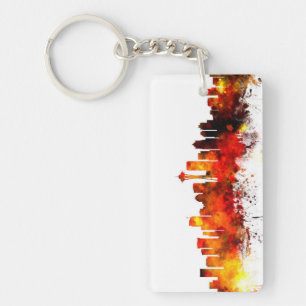 Seattle Washington Skyline Keychain