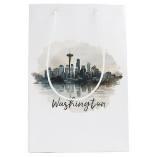 Seattle, Washington Skyline Medium Gift Bag