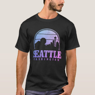 Seattle Washington Skyline Pride Vintage Emerald T-Shirt