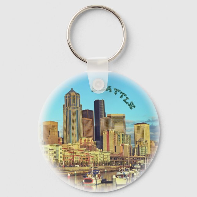 Seattle,Washington state Keychain (Front)