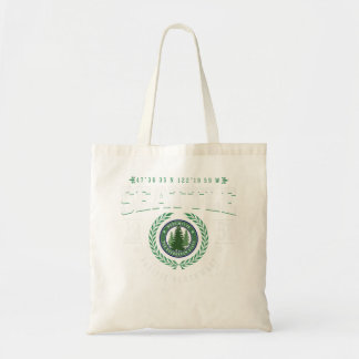 Seattle Washington State Pine Tree Wa Souvenir Ret Tote Bag
