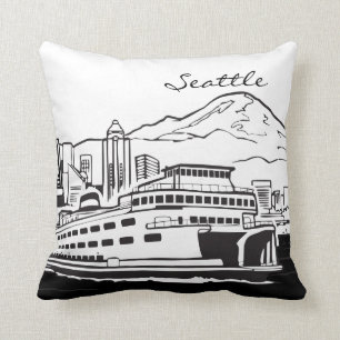 Seattle Washington Throw Pillow