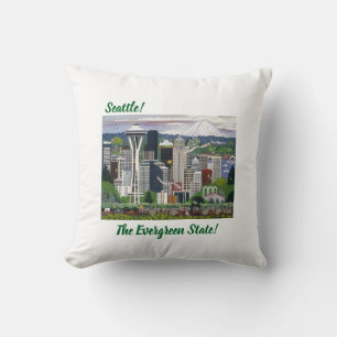 Seattle Washington Throw Pillow