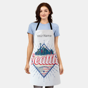Seattle Washington United States City Skyline USA Apron