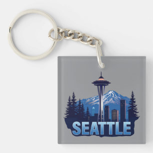 Seattle Washington United States of America Keychain