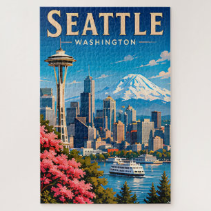 ☕ Seattle Washington Vacation Memory Jigsaw Puzzle
