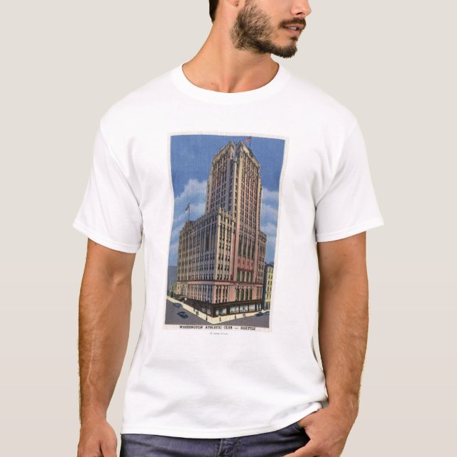 Seattle, Washington - View of Washington T-Shirt (Front)