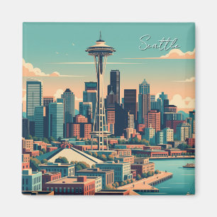 Seattle Washington Vintage Magnet