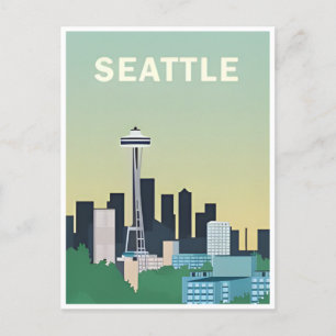 Seattle Washington Vintage Travel America  Postcard