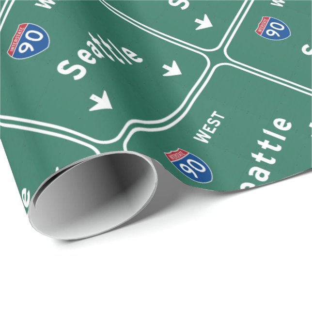 Seattle Washington wa Interstate Highway Freeway : Wrapping Paper (Roll Corner)