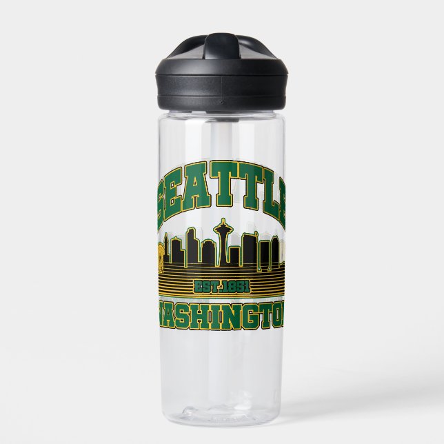 Seattle,Washington Water Bottle (Front)