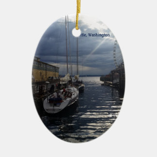 Seattle Washington Waterfront Puget Sound Ornament