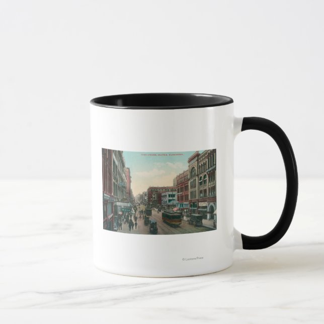 Seattle, WashingtonAerial View of First Avenue Mug (Right)