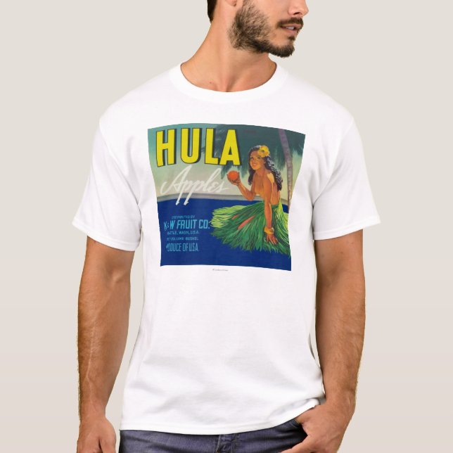 Seattle, WashingtonHula Apple Label T-Shirt (Front)
