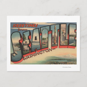 Seattle, WashingtonLarge Letter Scenes 2 Postcard
