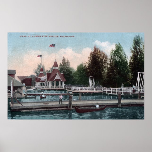 Seattle, WashingtonMadison Park Scene Poster (Front)