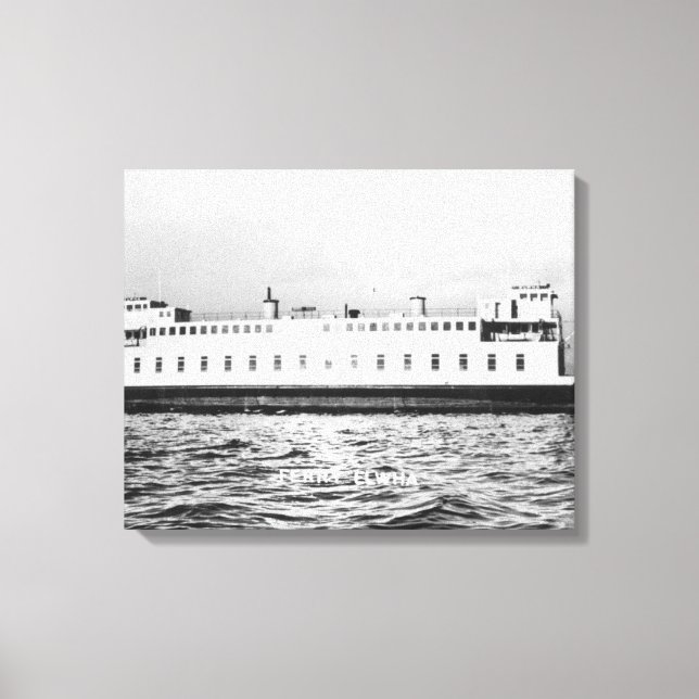Seattle, WashingtonView of the Elwha Ferry Canvas Print (Front)