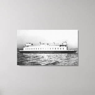 Seattle, WashingtonView of the Elwha Ferry Canvas Print