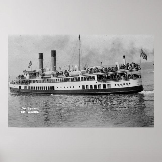 Seattle, WashingtonView of the Tacoma Steamer Poster (Front)