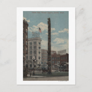 Seattle, WATotem Pole at Pioneer Square Postcard