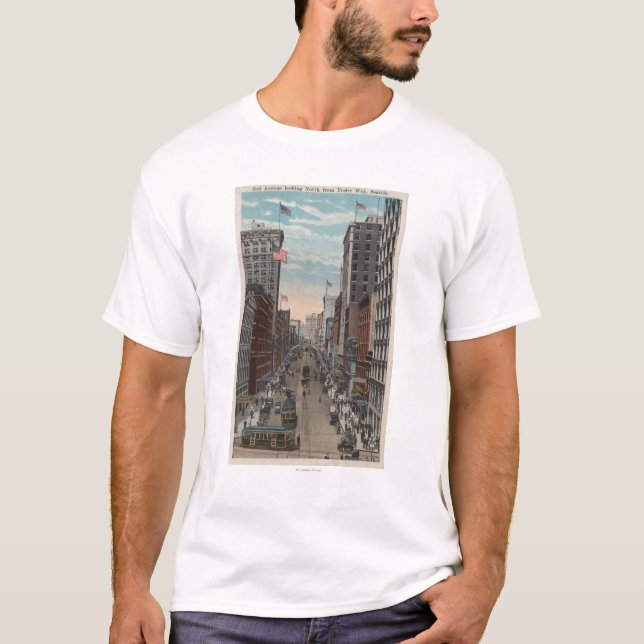 Seattle, WAView of 2nd Ave from Yesler T-Shirt (Front)