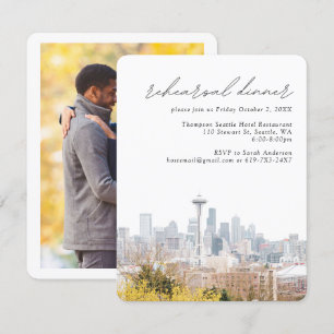 Seattle Wedding Kerry Park Skyline Rehearsal Enclosure Card