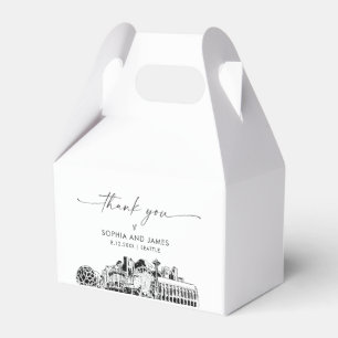 Seattle Wedding Personalized Favour Box