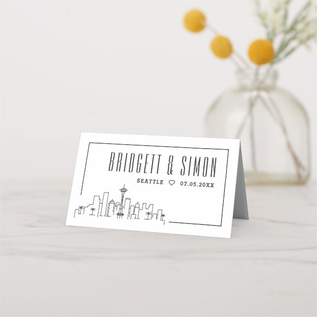 Seattle Wedding | Place Table Name Cards  (Back)