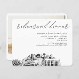 Seattle Wedding Rehearsal Invite Enclosure Card