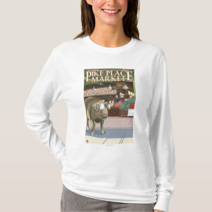 SeattleFish Toss and Bronze Pig at Pike Place T-Shirt