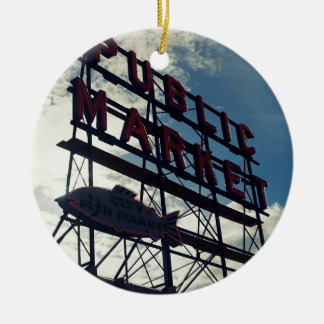 Seattle's Pike Place Market Ceramic Ornament