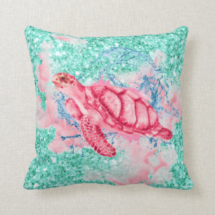 Seaturtle Water Art Throw Pillow