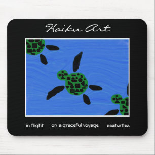 Seaturtles Haiku Art Mousepad