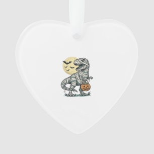 Seau à bonbons T-Rex momie Halloween Vecteur vinta