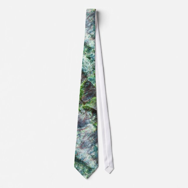 Seaweed abstract pattern on the stone tie (Front)