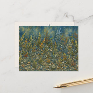 Seaweed and Reef Ocean Watercolour Postcard