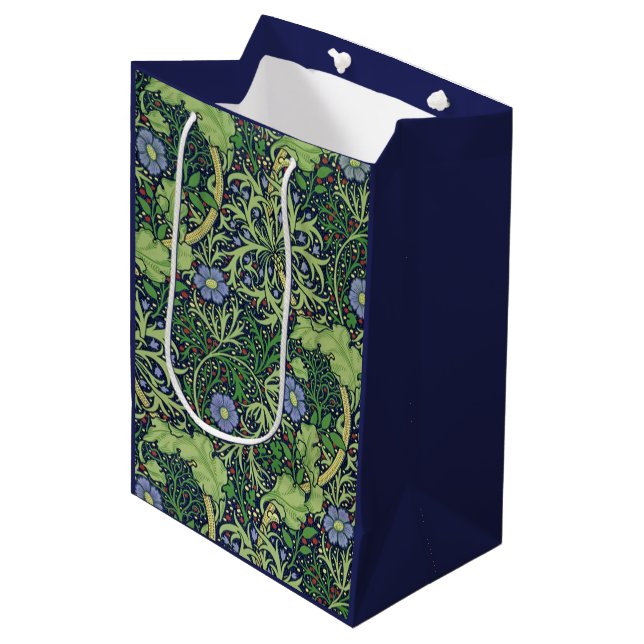 Seaweed art nouveau design by William Morris Medium Gift Bag (Front Angled)