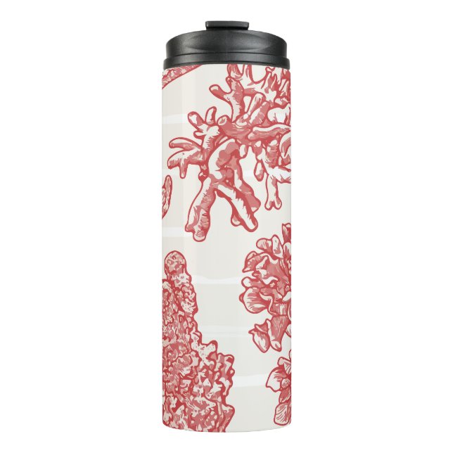 Seaweed Delicate Pattern Thermal Tumbler (Front)