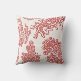 Seaweed Delicate Pattern Throw Pillow