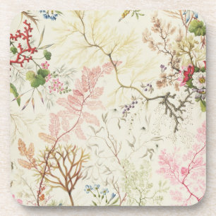 Seaweed design for silk material (w/c on paper) coaster