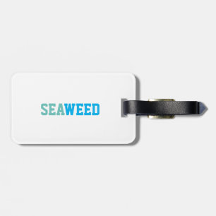 Seaweed Luggage Tag w/ leather strap