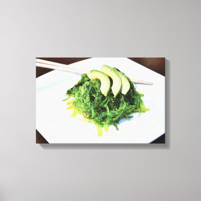 SEAWEED SALAD JAPANESE ART PRINT STRETCHED CANVAS (Front)