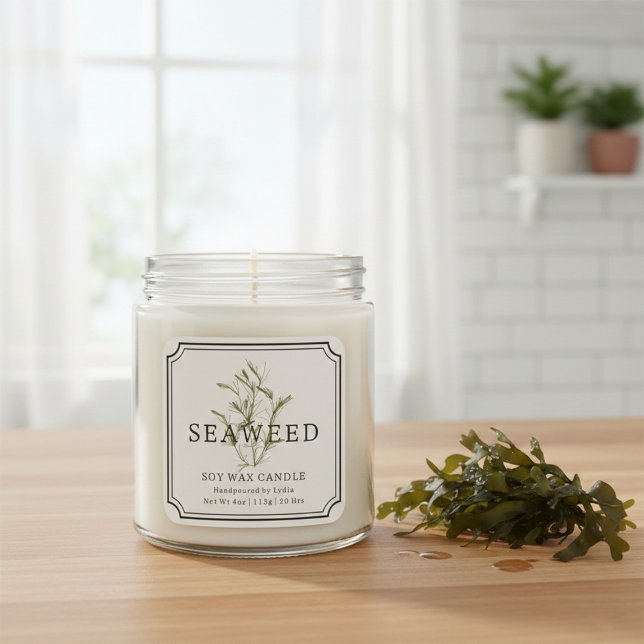 Seaweed Soy Wax Candle Label (Creator Uploaded)